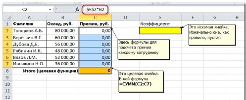 Использование поиска решений в Excel 2010 для решения сложных задач