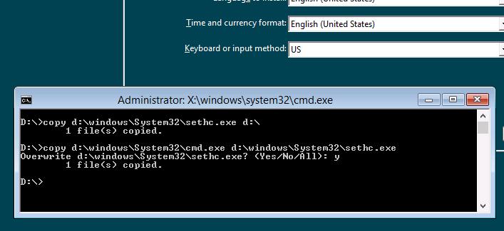 Сброс пароля Windows 8 без использования стороннего программного обеспечения